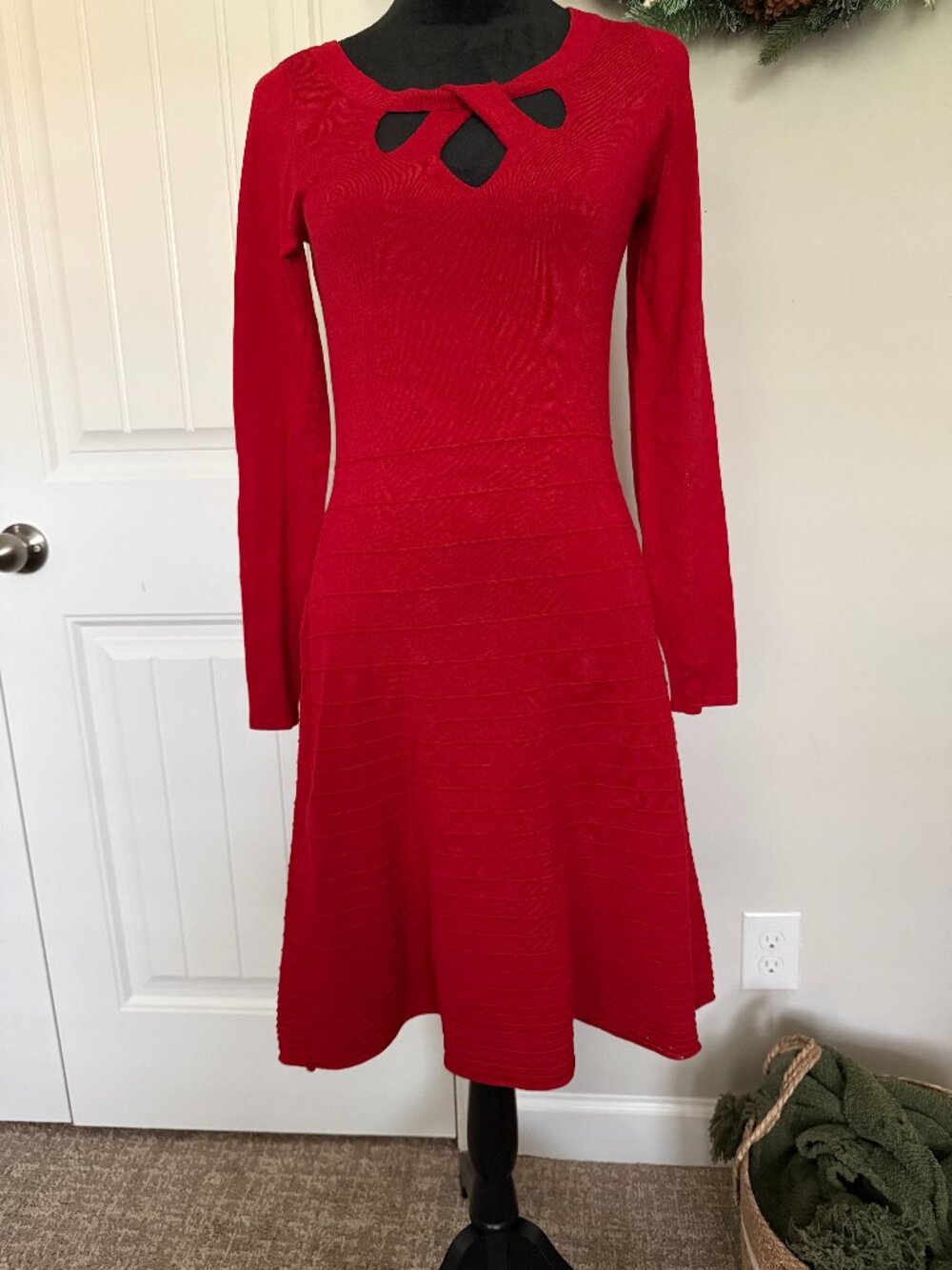 Red Peek-A-Boo Dress by INC